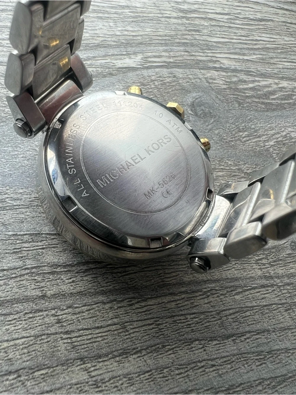 Michael Kors Two-Tone Gold & Silver Crystal-Trim Chronograph Watch